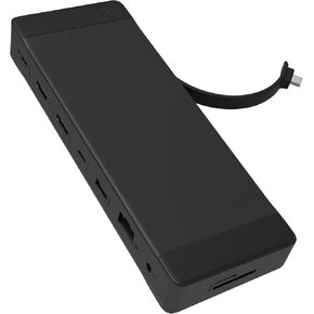 ZAGG 9-Port Hub Docking Station – 2 USB-C, 2 HDMI (4K 60Hz), 1 USB-A (10Gbps), Ethernet, Audio Jack, SD & MicroSD Card Readers - Multi-Device Connectivity for iPadOS, ChromeOS, Android, Windows