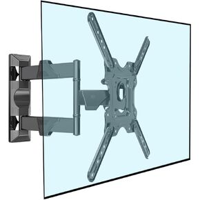 NB North Bayou TV Wall Mount ، قوس حائط تلفزيوني كامل الحركة لمعظم 32-55 بوصة من التلفزيون/الشاشة المسطحة/LED/شاشات ، منحرف مع الأسلحة المفصلية ، الدوارة ، الحد الأقصى VESA 400x400mm إلى 60 رطلاً إلى 60 رطلاً