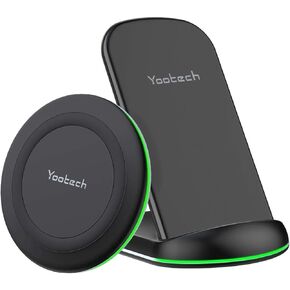 Yootech Wireless Charging Pad Stand Bundle [2 Pack] for Home Office