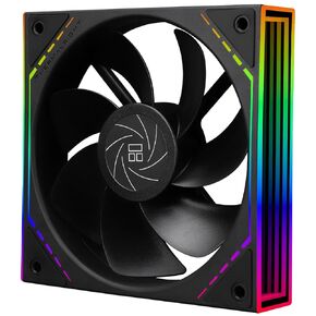 Thermalright TL-M12R 120mm ARGB CPU Fan, with 1500RPM Speed, Black Computer Case Cooling, Quiet 4pin PWM PC Inverted Fan, CPU Cooler,ARGB Light Effect with Infinite Mirrors on Both Sides