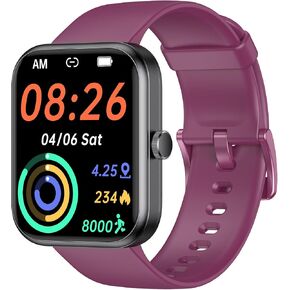 Kummel Smart Watch 45mm, AMOLED Fitness Watch with Heart Rate/Sleep Monitor Steps Calories Counter, IP68 Waterproof Activity Tracker Compatible with Android iOS
