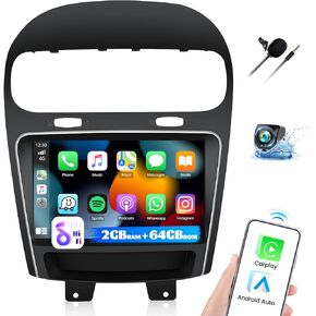 [2+64G] AMprime Android 13 Car Stereo for Dodge Journey 2011-2019 with Wireless Carplay&Android Auto,9 Inch Touch Screen Car Radio with Bluetooth FM/RDS Radio HiFi EQ WiFi GPS Dual USB+Backup Camera