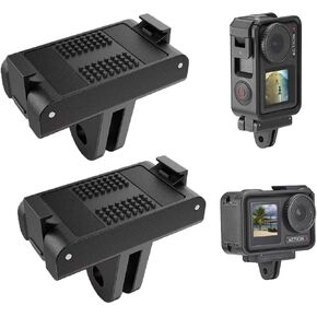 2 Pack Magnetic Quick Release Adapter Mount Base for DJI OSMO Action 5 Pro, Multifunctional Osmo Action 4/3 Magnet Bracket for DJI Accessories with Dual-Claws