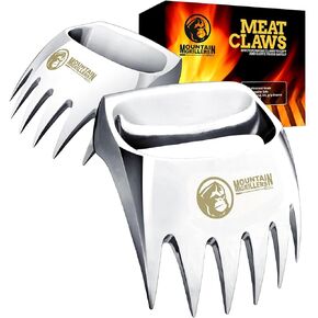 Meat Claws Meat Shredder for BBQ - Perfectly Shredded Meat, These Are The Meat Claws You Need - Best Pulled Pork Shredder Claw x 2 For Barbecue, Smoker, Grill (Solid Metal)