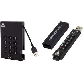 AMPRICORN 500GB AEGIS BALLOCK USB 3.0 256 بت AES XTS الأجهزة المحمولة المحمولة المحمولة المحمولة (A25-3PL256-500) ومفتاح Aegis الآمن MAMIS 3NX