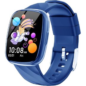 Smart Watch for Kids Fitness Activity Tracker for Boys Girls, Waterproof, Puzzle Games, Alarm Music, Sport Mode, Heart Rate, Sleep, Pedometer, Children Smartwatch Birthday Gift for Teens, Blue