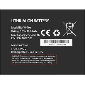 Replacement Battery for W-10a,(2025 New Upgraded) 5040mAh New 0 Cycle Li-ion Battery Compatible with MR1100 M1 Mobile Hotspot Router