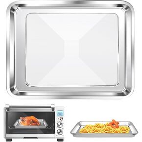 10.7" × 9.8" Baking Pan for Breville Smart Oven BOV800XL, BOV810BSS Pro BOV845BSS, Air BOV900BSS, Fits for Ninja SP100 SP101 SP1001C SP201 Air Fry Oven