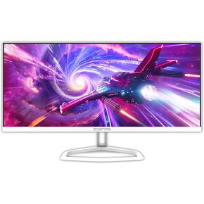 Sceptre IPS 30-inch Gaming Monitor 2560 x 1080 DisplayPort x2 HDMI x2 up to 210Hz 1ms Ultra Wide/Slim Build-in Speakers, Tesla-White 2025 (E305B-FU200TW)