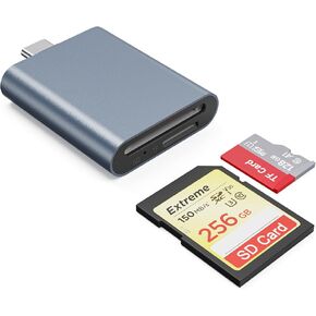 USB C SD Card Reader ، SD Card Adapter USB C مع فتحة SD/Micro SD ، Type C SD Card Reader لـ iPhone ، Android ، SD ، Micro SD ، SDXC ، SDHC ، نقل سريع ، اقرأ بطاقتين في وقت واحد