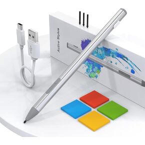 Microsoft Surface Pencil - Stylus for Surface Pro 11/10/X/9/8/7/7+/6/5/Go 3/Go 2/Book/Laptop 5/Studio 2 with 4Nibs, 4096 Pressure Sensitivity Palm Rejection Rehargeable Magnetic Microsoft Stylus Pen