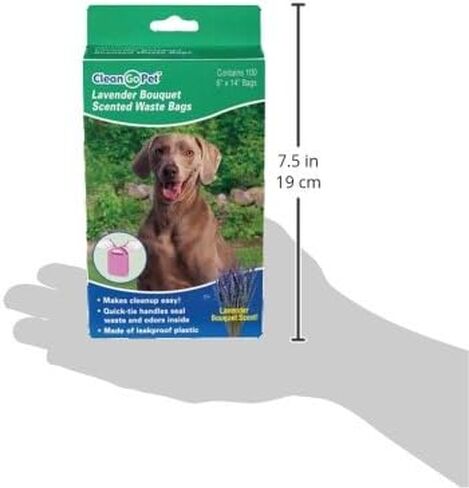 Clean Go Pet Lavender Scent Doggy Waste Bags, 250-Count, Quick-Tie Handles Poop Bags in Saudi Arabia