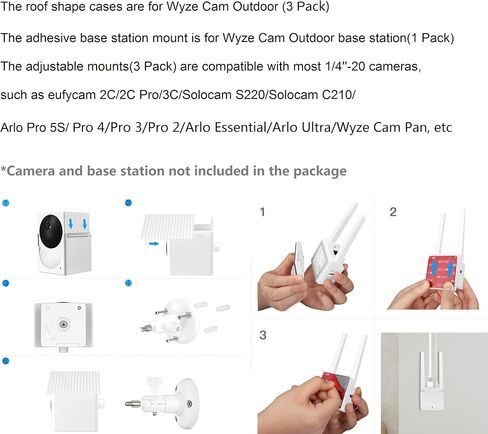حامل جداري لكاميرا Wyze Cam Outdoor، حامل خارجي مع غطاء مقاوم للماء لكاميرا Wyze Cam Outdoor (أبيض، عبوة واحدة) in Kuwait