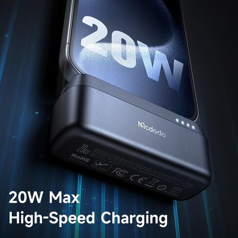 McDodo 5000mAh Portable Charger Power Bank [USB-C Connector] ، ​​20W PD Fast Charging Small Power Bank Mini & Lightweight Phone Charger Pack For iPhone 16 15 Pro/Promax/Plus (لـ USB-C) in Saudi Arabia