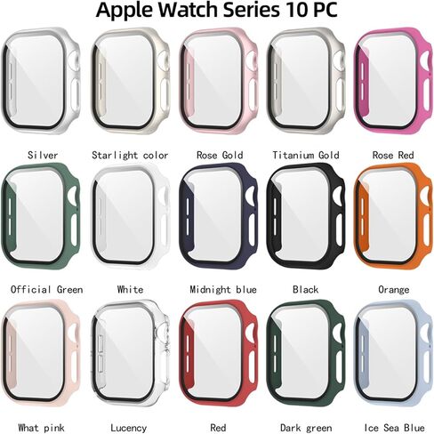 علبة صلبة متوافقة مع Apple Watch Series 4/5/6/SE 40 مم مع واقي شاشة زجاجي مقسى ، غطاء حماية رفيع الصدمات لسلسلة Iwatch Series Black Fur Leopard in Saudi Arabia