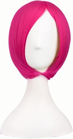 MapofBeauty 12 Inches/30cm Short Straight Cosplay Costume Wig Party Wig (Black) in Saudi Arabia