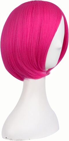 MapofBeauty 12 Inches/30cm Short Straight Cosplay Costume Wig Party Wig (Black) in Saudi Arabia