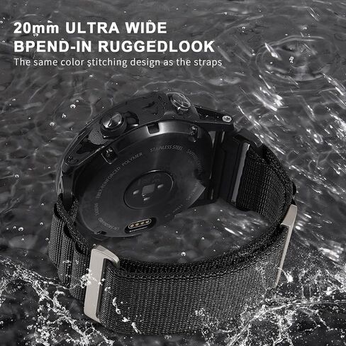 20mm Nylon Watch Band Compatible With Garmin Fenix 5S/6S/7S/8 43mm, Alpine Loop Sport Strap Replacement For Garmin Fenix 7S Pro/6S Pro/5S Plus/Epix Pro 42mm for Men Women in Saudi Arabia