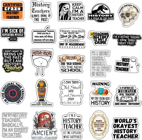 Ancient Rome History Stickers: 50pcs Decals for Laptops, Water Bottles, Scrapbooks, and Journals - Featuring Famous Figures, Iconic Quotes, and Landmarks - an Ideal Gift for History Lovers in Kuwait