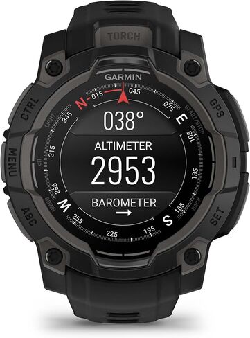 Garmin Instinct 3 AMOLED 45mm (Neo Tropic) Rugged Outdoor GPS Smartwatch Gift Box Bundle - Metal Reinforced Bezel, Built-in Flashlight with PlayBetter HD Screen Protectors, Wall Adapter & Case in Saudi Arabia