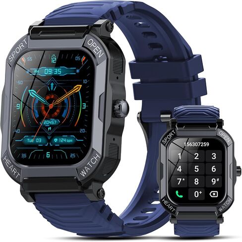 Smart Watch for Men Women (Answer/Make Call), 1.85" Fitness Watch, 113 Sports Modes Smartwatch with Heart Rate/Sleep Monitor, Pedometer, IP68 Waterproof, 2025 Activity Trackers for Android IOS, Black in Saudi Arabia
