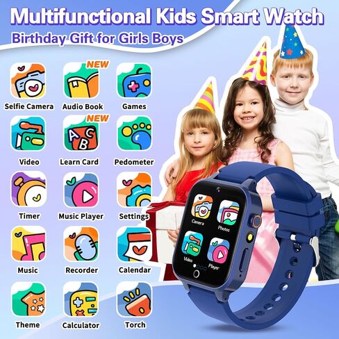 Kids Smart Watch Girls Girls for Girl تتراوح أعمارهم بين 6-12 عامًا ، HD Touch Screenen Kids Watch مع 26 لعبة فيديو Camera Music Music Audiostory Audiostory Toys Toys Toys Higds for Girls Ages 5 6 7 8 9 in Kuwait