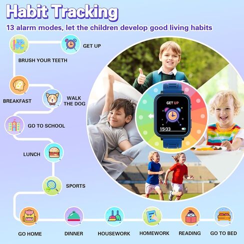 Kids Smart Watch Girls Girls for Girl تتراوح أعمارهم بين 6-12 عامًا ، HD Touch Screenen Kids Watch مع 26 لعبة فيديو Camera Music Music Audiostory Audiostory Toys Toys Toys Higds for Girls Ages 5 6 7 8 9 in Kuwait