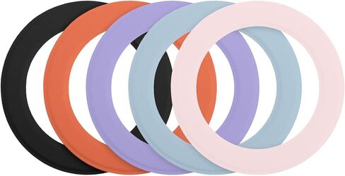 حلقة ملصقات مغناطيسية Uxcell ، 5pcs محول مغناطيسي عالمي حلقة جلدية مغناطيس مجموعة الشحن اللاسلكي لشاحن الهاتف المحمول الشاحن اللاسلكي (الوردي) in Kuwait