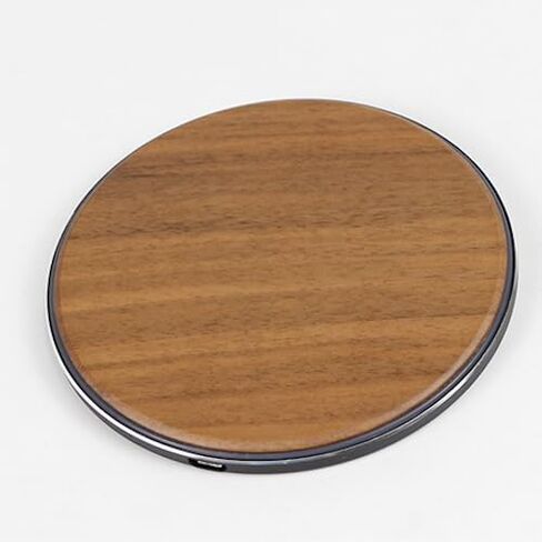 Wood Wireless Charger Pad, 15W Fast Charge, Qi Certified, Compatible with iPhone, Elegant Home or Office Decor (Redwood) in Saudi Arabia