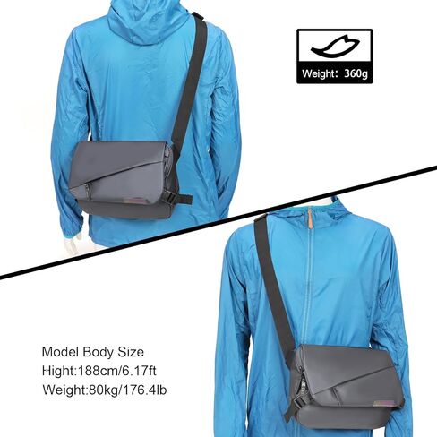 حقيبة كروس بمحفظة للتنقل، مقاومة للماء، 12 × 8 × 3 بوصة (شامبانيا) in Kuwait