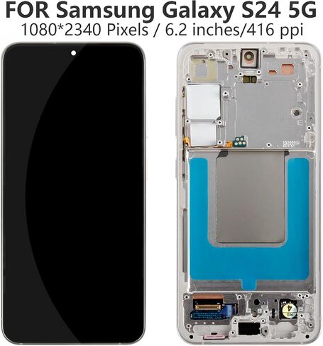AMOLED for Samsung Galaxy S24 5G Screen Replacement,LCD Screen for Samsung S24 SM-S921u S921a S921w LCD Display Touch Screen Digitizer Assembly Repair Kit with Frame[US Version] (Black) in Saudi Arabia