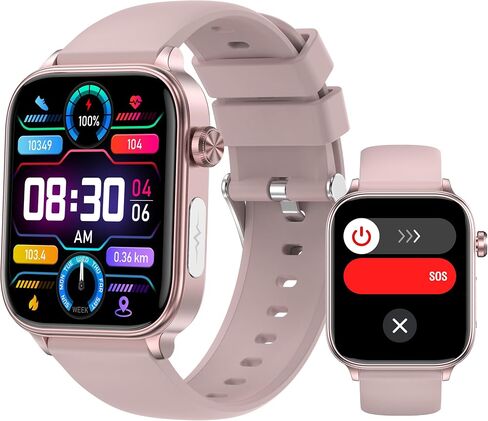 ساعة ذكية للنساء الرجال (الإجابة/الاتصال الهاتفي) 1.96 "IPS Smartwatch ، 24/7 معدل ضربات القلب/أكسجين الدم/ضغط الدم/مراقبة النوم ، تكوين الدم والجسم ، 100+ أوضاع الرياضة تعقب اللياقة البدنية (الأزرق) in Kuwait