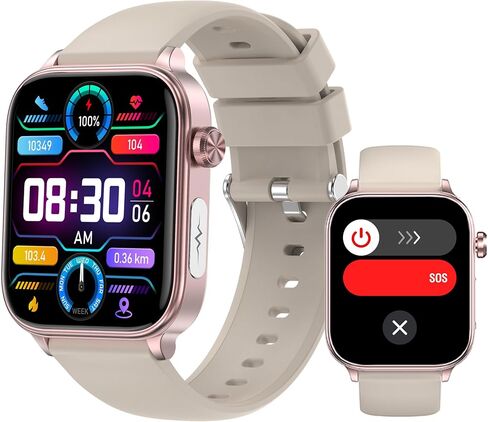 ساعة ذكية للنساء الرجال (الإجابة/الاتصال الهاتفي) 1.96 "IPS Smartwatch ، 24/7 معدل ضربات القلب/أكسجين الدم/ضغط الدم/مراقبة النوم ، تكوين الدم والجسم ، 100+ أوضاع الرياضة تعقب اللياقة البدنية (الأزرق) in Kuwait