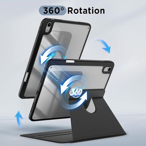 CACOE 360 Rotating Case for iPad (A16) 11th/10th Generation with Pencil Holder 2025/2022 11/10.9 inch, Shockproof Cover for iPad 11/10 Gen with Stand Function, Sky Blue in Kuwait