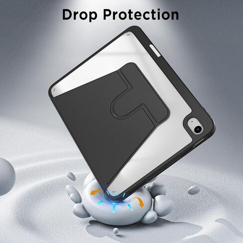 CACOE 360 Rotating Case for iPad (A16) 11th/10th Generation with Pencil Holder 2025/2022 11/10.9 inch, Shockproof Cover for iPad 11/10 Gen with Stand Function, Sky Blue in Kuwait