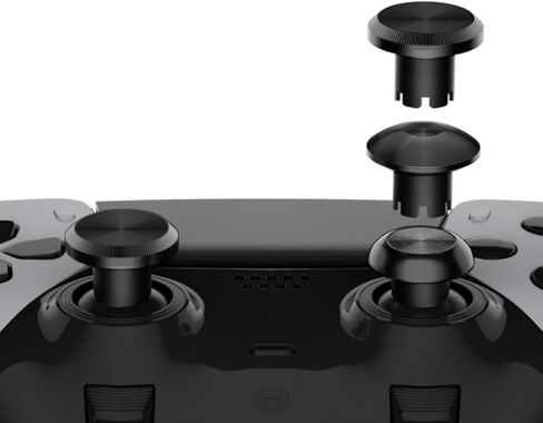 Hzxkqmil Metal Thumbsticks Paddles for PS5 Edge Controller, 6 Analog Stick Joystick 4 Back Paddles Triggers Buttons Interchangeable Replacement for PS5 Edge Controller (Red) in Kuwait