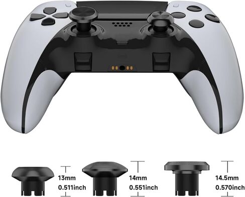 Hzxkqmil Metal Thumbsticks Paddles for PS5 Edge Controller, 6 Analog Stick Joystick 4 Back Paddles Triggers Buttons Interchangeable Replacement for PS5 Edge Controller (Red) in Kuwait