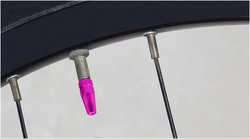 قبعات غبار صمام إطارات بريستا معدنية سوداء (عبوتان) للدراجات والدراجات النارية | ليس للسيارات | سبائك مؤكسدة | برغي in Kuwait