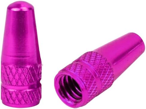 قبعات غبار صمام إطارات بريستا معدنية سوداء (عبوتان) للدراجات والدراجات النارية | ليس للسيارات | سبائك مؤكسدة | برغي in Kuwait