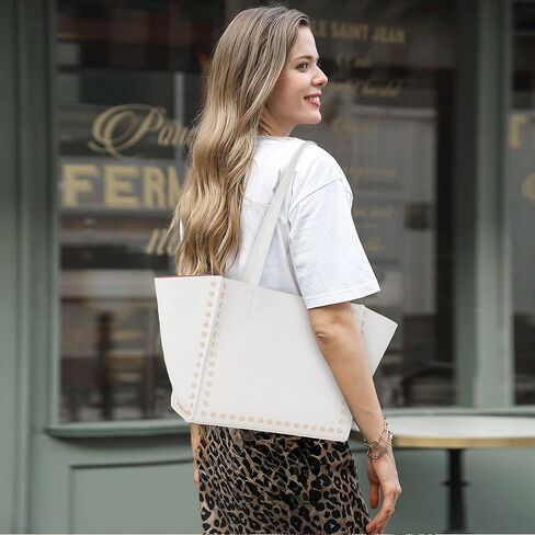 حمل حقيبة المحافظ الجلدية النباتية وحقائب اليد للنساء مقبض علوي حقيبة محفظة السيدات حقائب الكتف مجموعة 2 قطعة in Kuwait