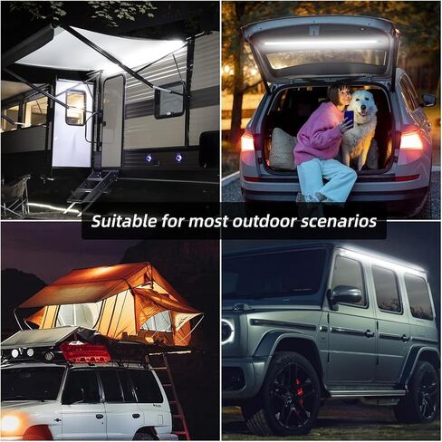 12V Led Light Strip Camping Light Cabinet Lights Camping Essentials Waterproof IP67 Camper Accessories Survival Gear for Outdoor Party White in Saudi Arabia