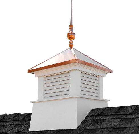 قبة مانشستر فينيل مربعة مقاس 26 بوصة مع Rooster Weathervane من Good Directions in Saudi Arabia