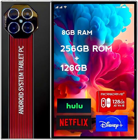2025 Android 13 Tablet Pro,11 inch Display, 256GB+8GBRAM (+128GB MicroSD Card), Octa-Core Tablet with WiFi & 5G/LTE for Phone Calls & SMS Messaging, 8000mAh Battery (Black) in Saudi Arabia