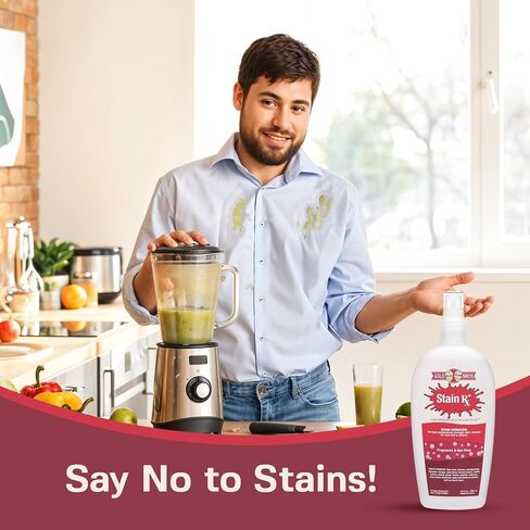 Stain Remover, Effectively Eliminates Stains from Wine, Berries & Blood on Fabrics, Carpets, Upholstery & Jewelry, Dye-Free, Bleach-Free, Made in USA, 2 fl. oz. (6 Pack) with a Flip-Top Cap in Kuwait
