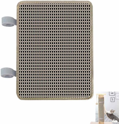 Cat Nail File Scratcher Wrapped Around a Cat Scratching Post, 16.73×13.38 Inches Sisal Cat Scratch Pad with 80 Aluminum Oxide Grit, Nail File for Cats Can Help to Trim Your Cat's Nails in Saudi Arabia