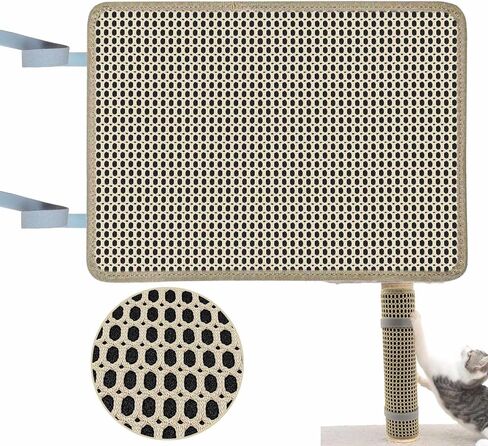 Cat Nail File Scratcher Wrapped Around a Cat Scratching Post, 16.73×13.38 Inches Sisal Cat Scratch Pad with 80 Aluminum Oxide Grit, Nail File for Cats Can Help to Trim Your Cat's Nails in Saudi Arabia