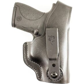DeSantis Dual Carry II IWB/OWB Holster - IWB Holster, OWB Holster, Leather Pistol Holster, Compatible with Glock 26, Glock 27, Glock 33, Walther PPS - Right Hand Draw, Black