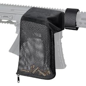 Besrilien Brass Shell Catcher Tactical Cartridge Collector Mesh Padded Mesh Brass Casing Catcher with Zippered Bottom Quick Release Brass Catcher, Long Version