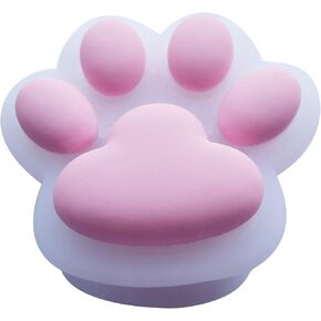 Cute Pink Paw Phone Grip, Kawaii 3D Cat Paw Phone Holder Stand Compatible with iPhone and Kindle, Phone Charm and Accessories for Girls Women