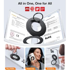 Magnetic Case & 360° Magnetic Phone Grip Ring Holder Kickstand
